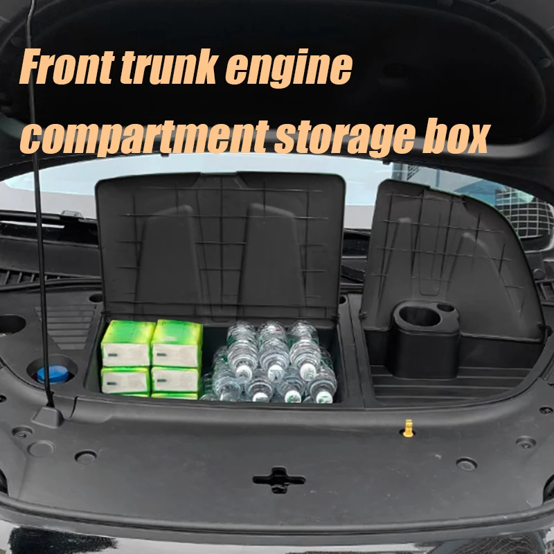 For BYD Atto 3 Yuan Plus 2022 2023 2024 Front trunk storage box, engine compartment split type dust-proof storage box