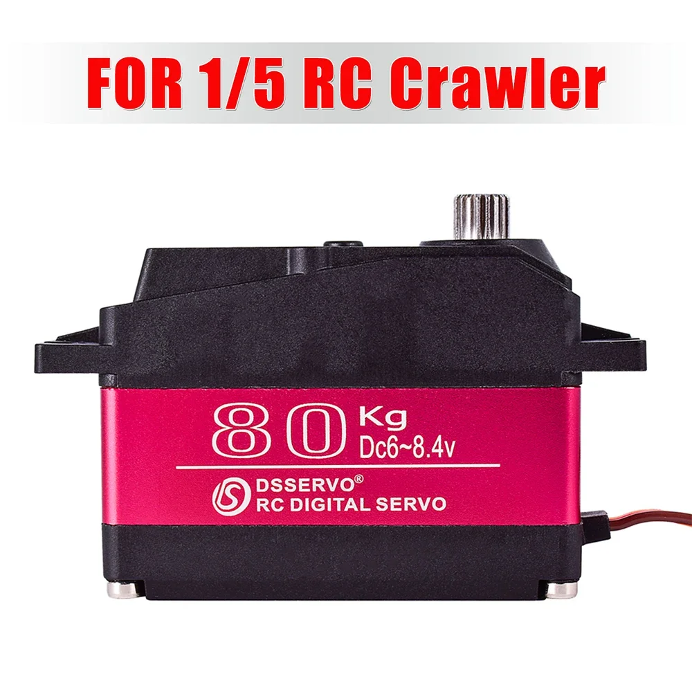 Servo 80Kg Rc 1/5 Servo Waterdichte Hoog Koppel Servo 80Kg 8.4V Metalen Versnelling Digitale Servo Voor Redcat Hpi Baja 5b Ss