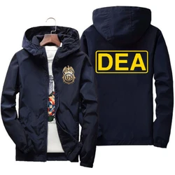 DEA High Quality Men's Thin Coat 2024 Spring Autumn Men's Casual Outerwear Printed Jacket Windbreaker Coat