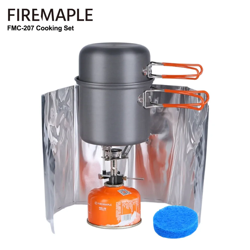 

Fire Maple FMC-207 Cooking Set Camping Pot Bowl Foldable 348g Ultralight Outdoor Solo Cookware for Backpacking