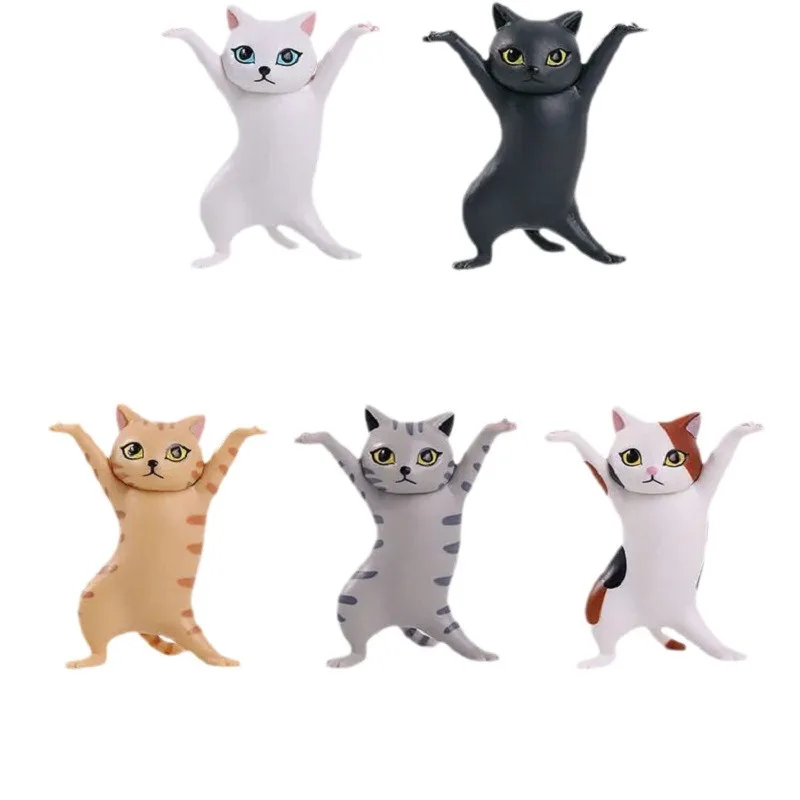 Enchanting Cat Pen Holder Cute Hands Up Dancing Cats All Things Can Be Carried Cute Toys Cat Products Plastic Penholder Trust