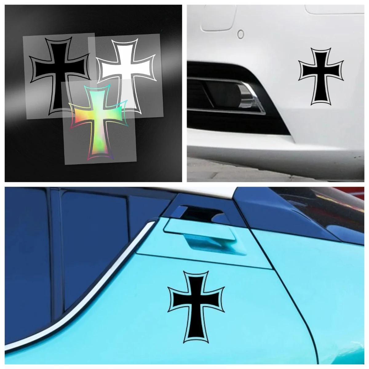 

Iron Cross Car Stickers Whole Body PVC Waterproof Decals Creative Sunscreen for Car Accessories