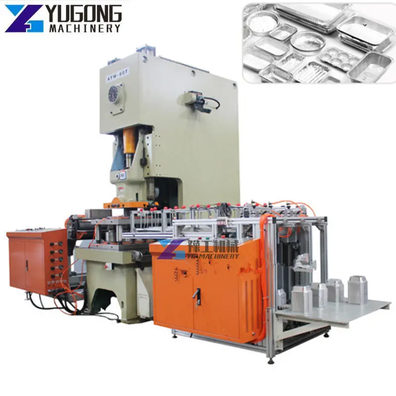 Disposable Aluminum Foil Container Machine Manufacturer Aluminum Foil Pneumatic Punching Machinery Camping Outdoor