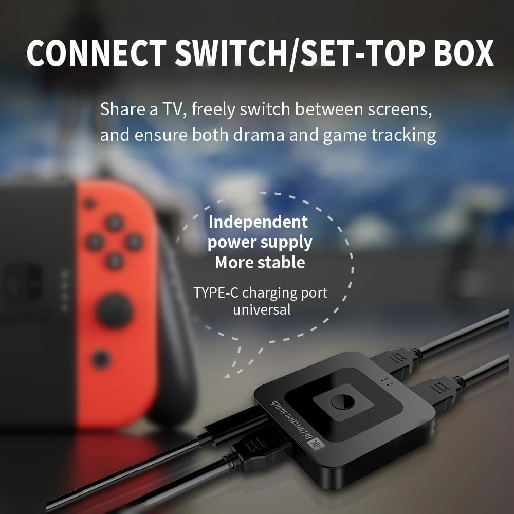 Przełącznik HDMI er 8K 60Hz Bi-Direction 2.1 przełącznik HDMI 1x2/2x1 Adapter 2 w 1 konwerter do splittera HDMI TV Box Xiaomi PS4/5