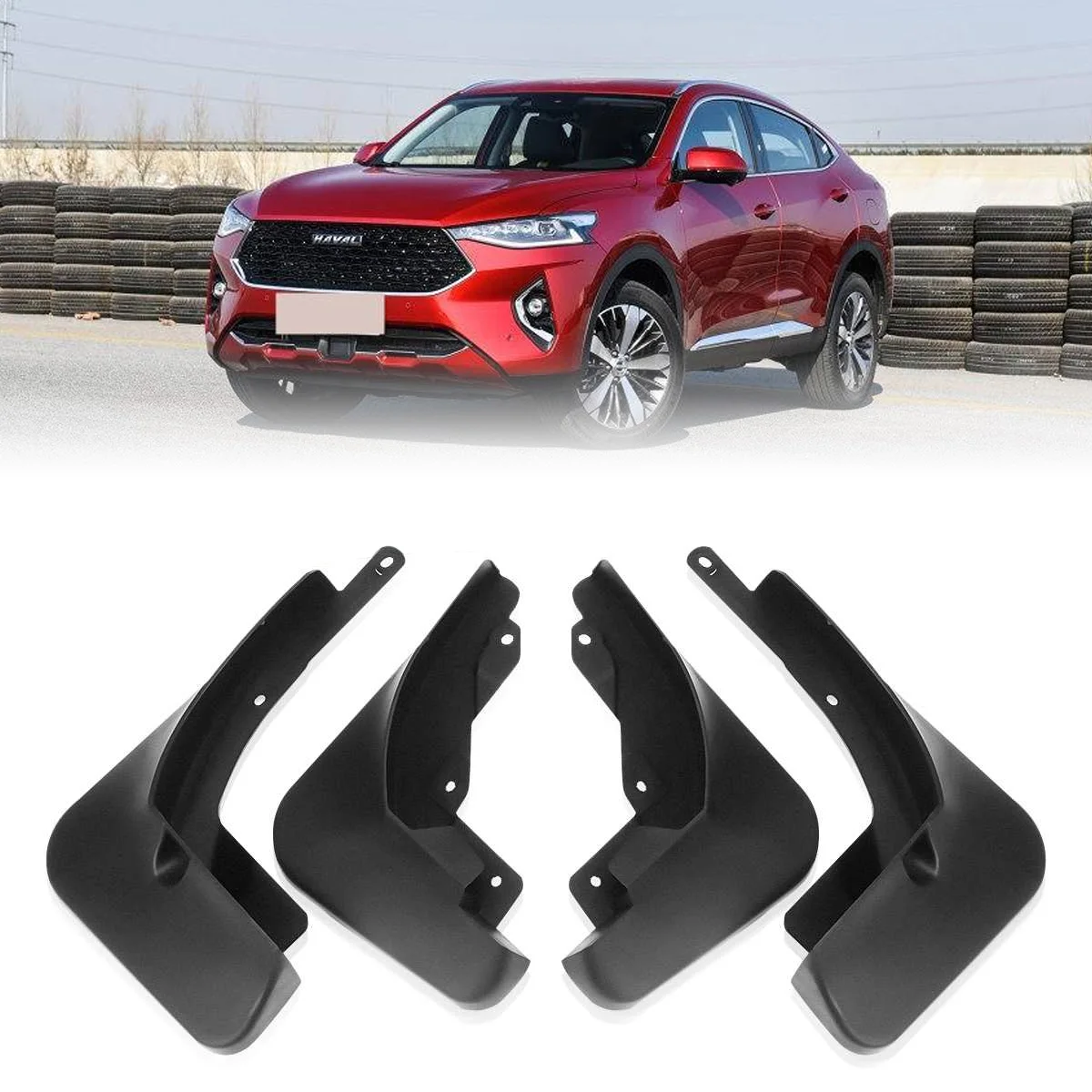 Black Car Auto Mudguards For Great Wall Haval F7 F7x 2019 2020 Mud Flaps Splash Guards Fender Mudflaps Accessories