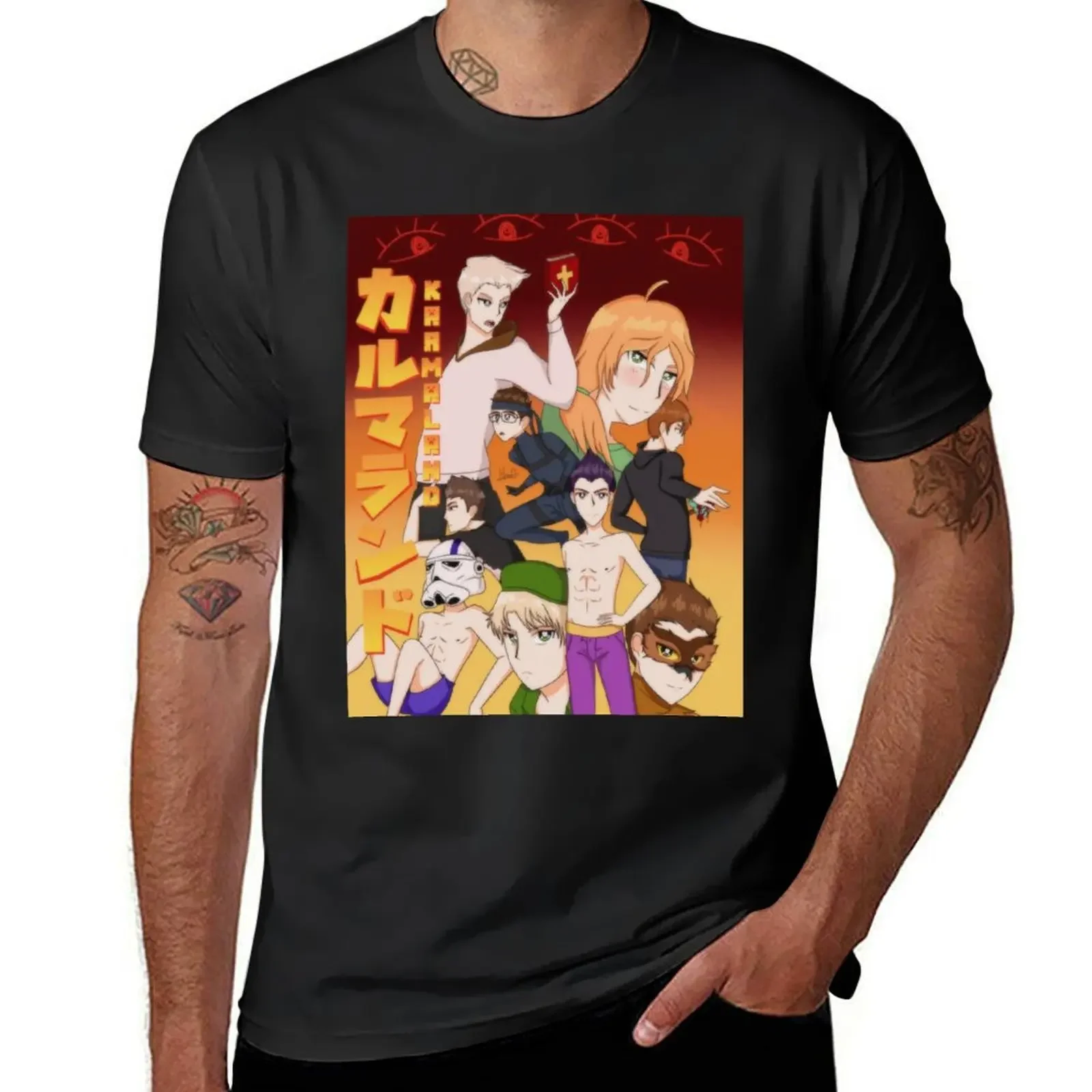 

Karmaland anime 90s style T-Shirt korean fashion custom t-shirts t shirts for men pack