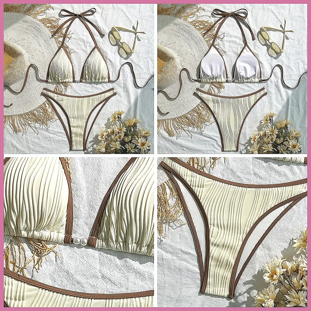 2026 Sexy Brazilian Bikini Set for Women, Summer Beach Swimwear & Pool Bathing Suits