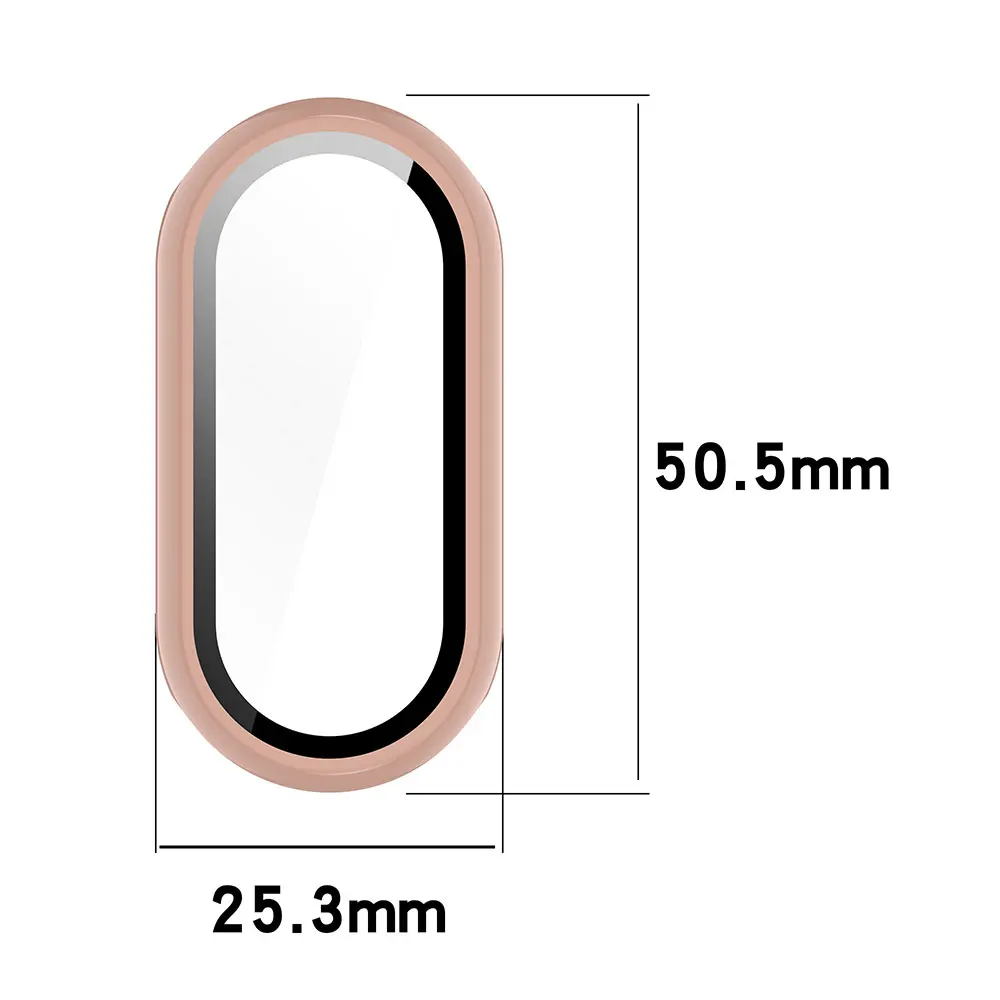 PC Watch Protective Case Cover For Xiaomi Band 8 / Band8 NFC SmartWatch Shockproof Full Screen Protector Shell /W Tempered Film
