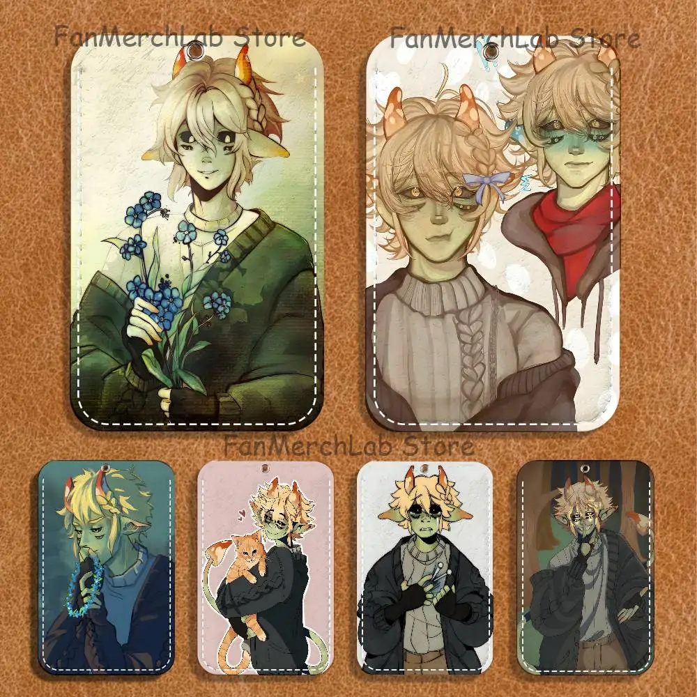 

M-Mushroom O-Oasis Anime Cartoon Card Keychain Anime Fashion Pendant Bag ID Door Card Case Bus Card Cute Adult