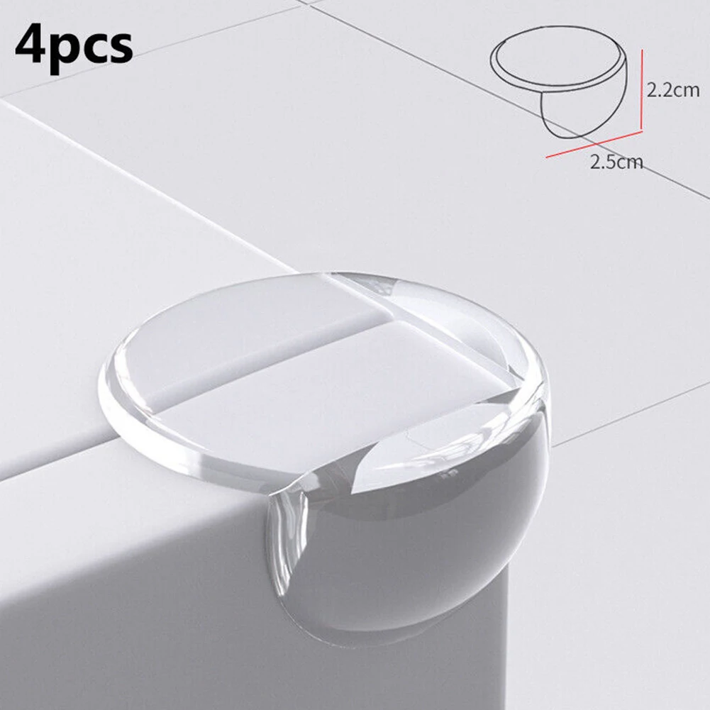 

4pcs Corner Edge-Covers Clear Rubber Furniture Corner Edge Table Guard Protector Baby Safety Furniture Hardware Fittings