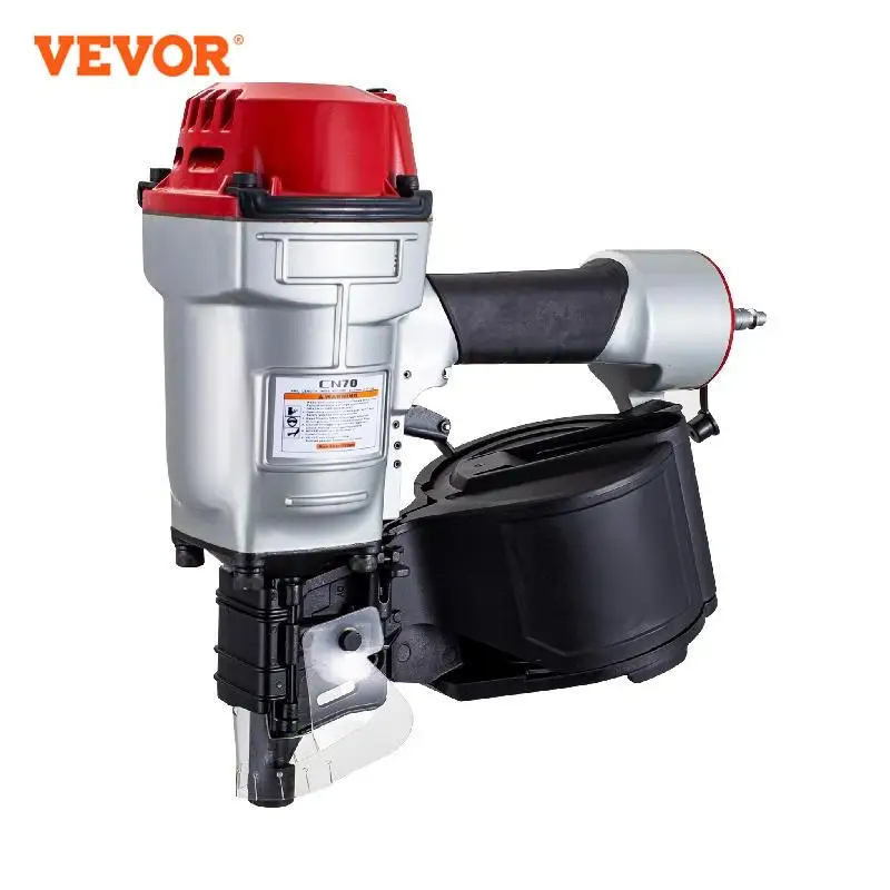 VEVOR Pallet Making Coil Nailer CN55 CN70 CN80 For Siding Board Wood Working Furniture Sheating Tool Air Pneumatic Roll Nail Gun