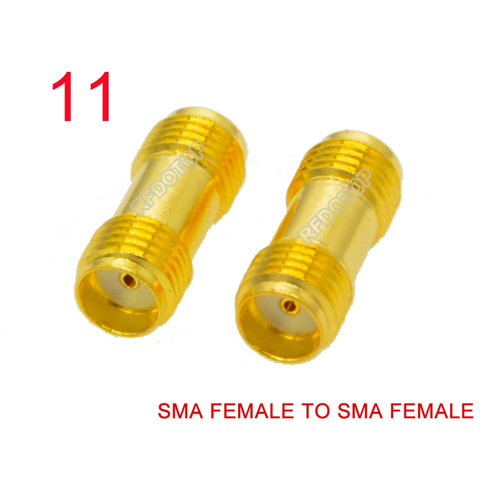 2PCS SMA to SMA Convertor Male to Female Straight/90Degree Connector Wifi Antenna RPSMA Male Plug RF Coaxial Adapter Gold Plated