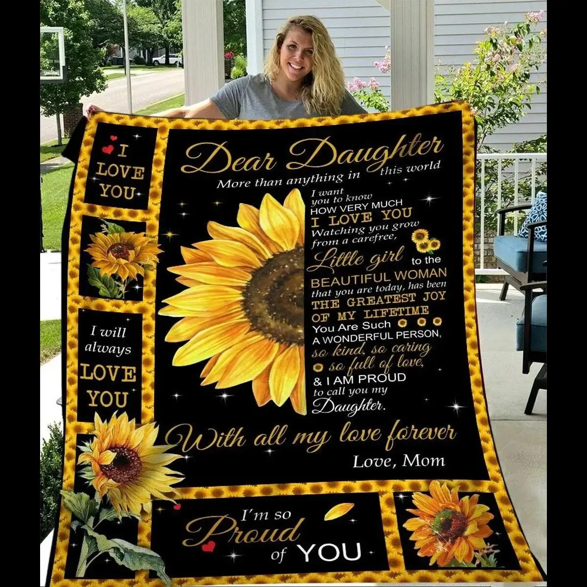 

Подарок от папы для дочери: мягкий фланелевый плед на день рождения, День благодарения, День отца, Рождество