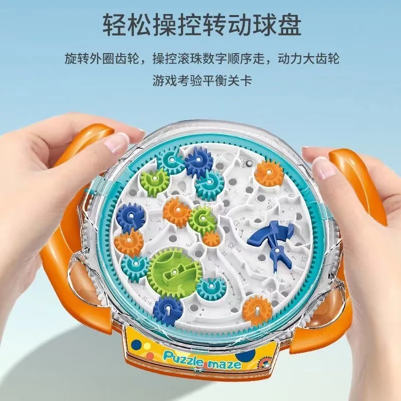3D Creative Puzzle Maze Magic Transparent Puzzle Speed Cube Rolling Ball Magic UFO Maze Toys For Childr