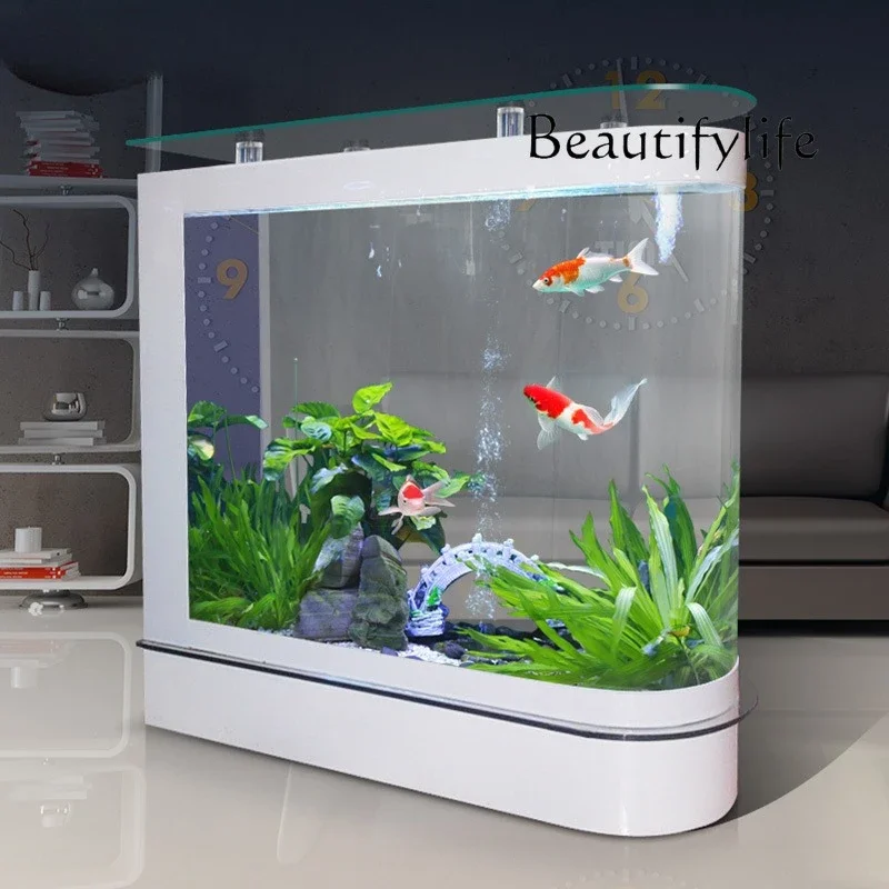 N45 European bullet fish tank living room medium and large 1.2 meters glass aquarium decoración hogar