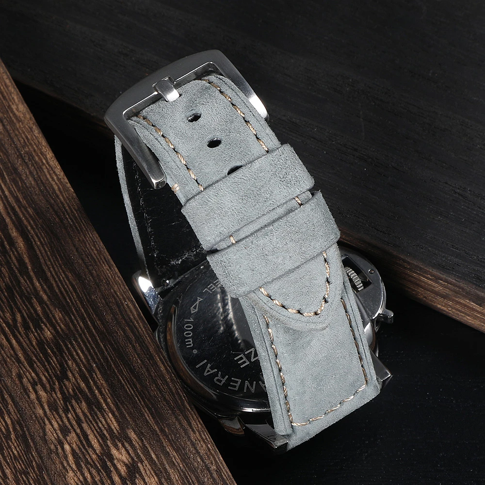 Genuine Suede Watch Strap 22mm - Suede Strap Watch 评论和价格
