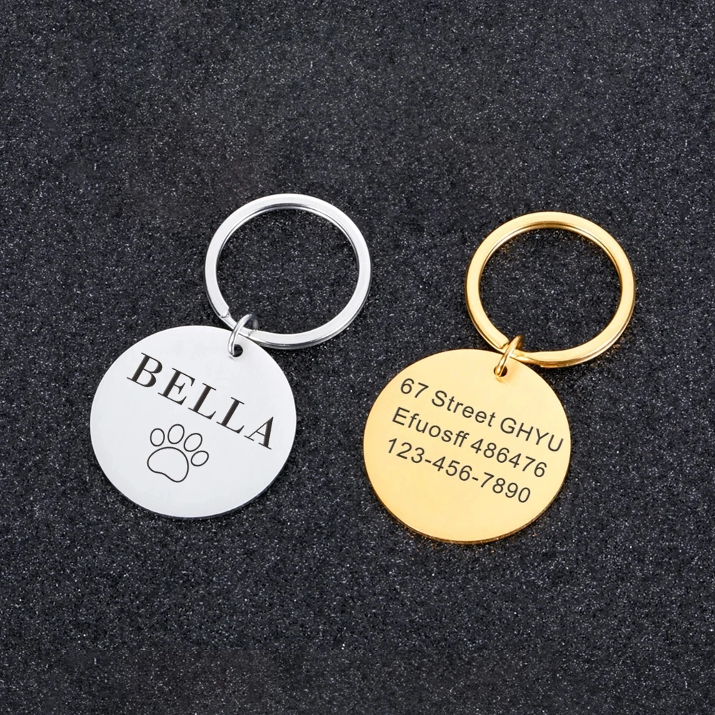 1 pc NEW cute Dog Tag Laser Engraving Tags Engraved Personalized Pet ID Tag For dog Pets