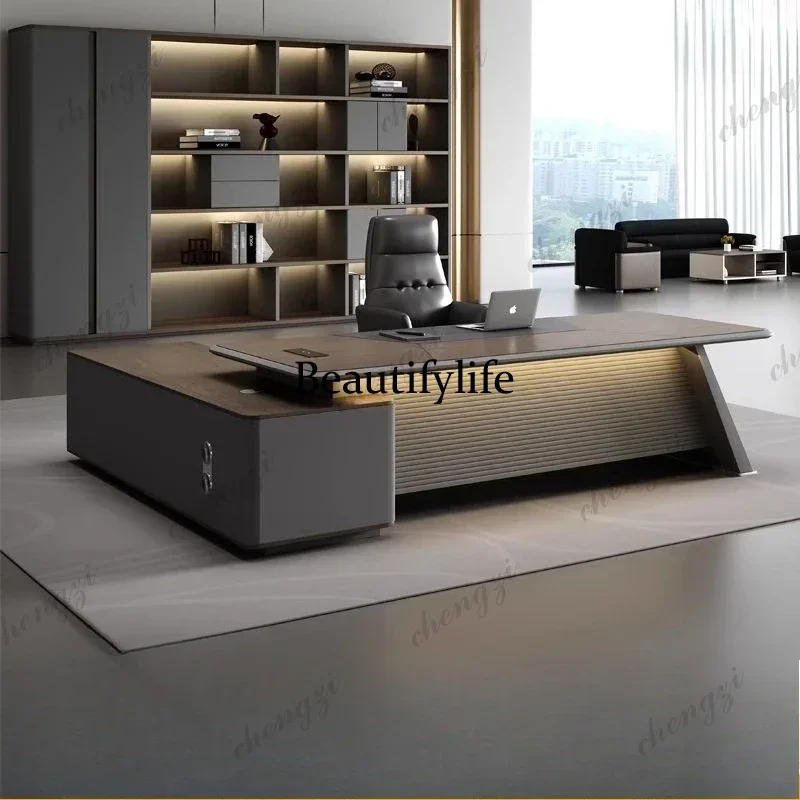 Y136 Y136 Boss desk light luxury high-end paint table simple modern high-end manager office table