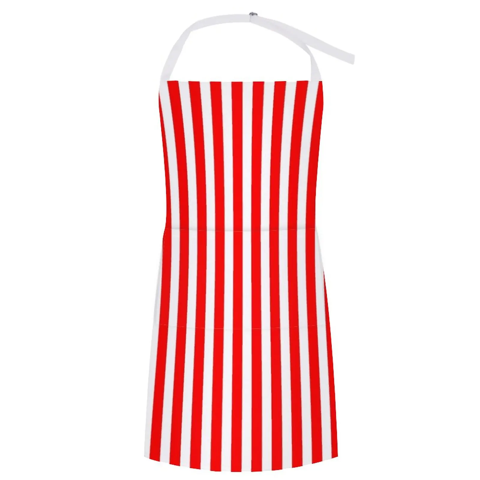 Classic Red and White Vertical Stripes Apron Kitchen Kawaii Accessories Manicurist Aprons Kitchen New 2022 Year Home And Kitchen