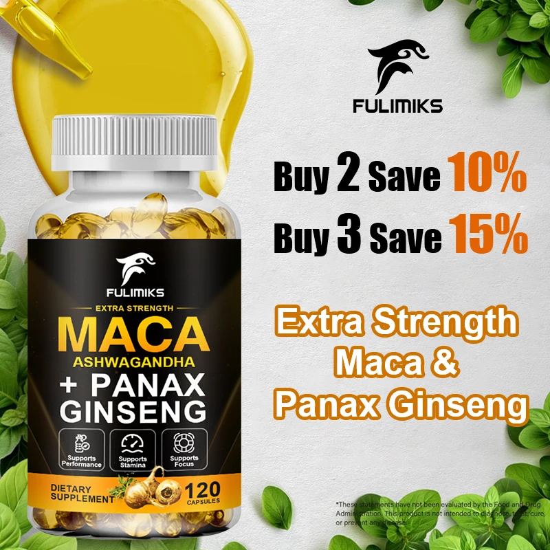 Valerian Root Capsule - Premium Maca-Wurzel + Ginseng + Ashwagandha