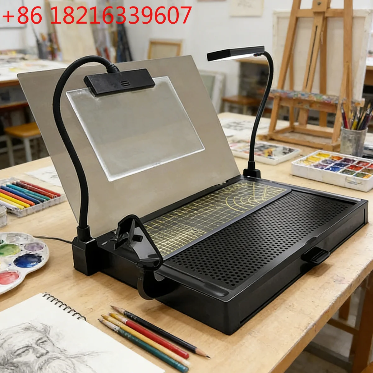 TAO LED-Lit Workstation Compact Desktop Model Workbench for Model Assembly, Cutting & Grinding, Ideal for Hobby & DIY Craft Proj