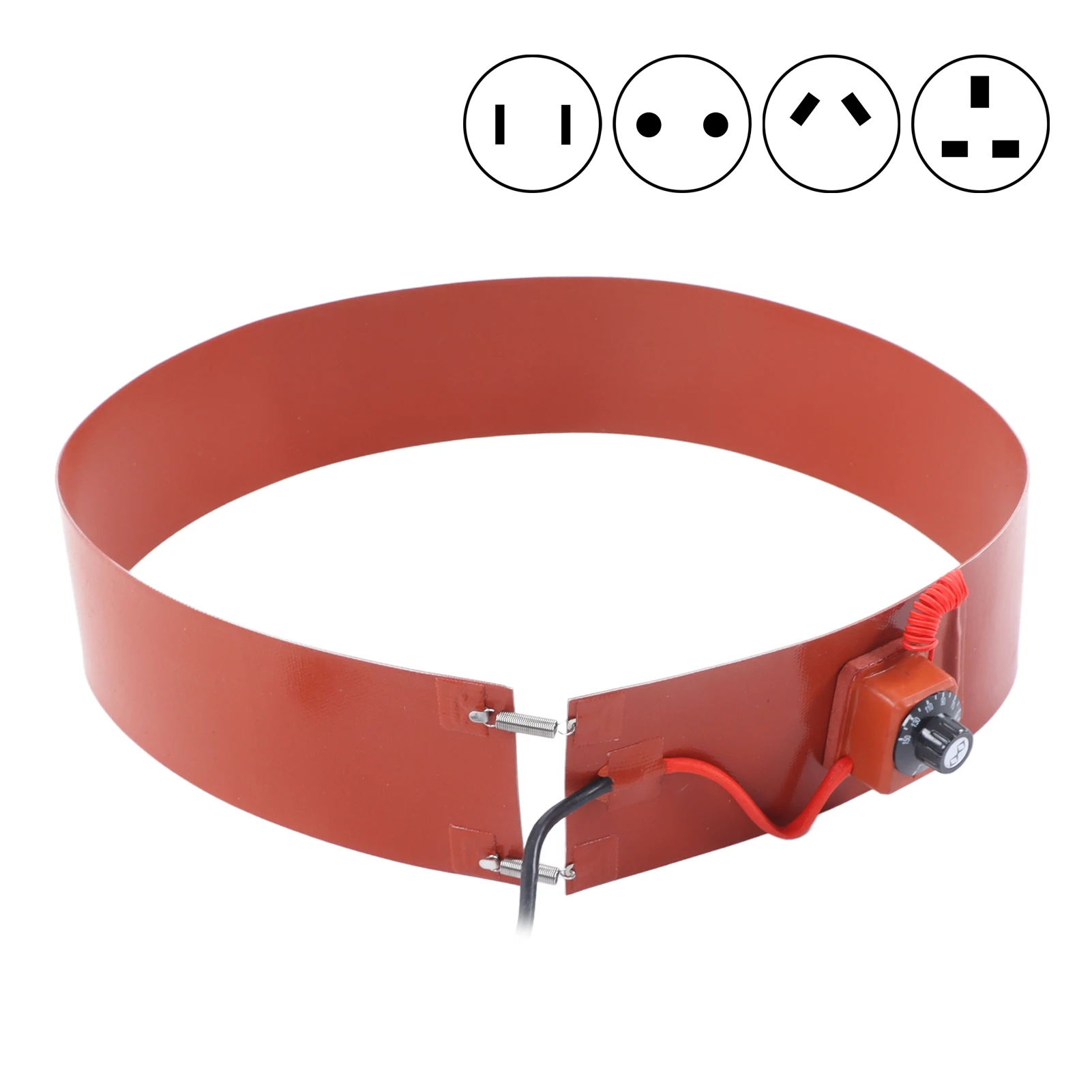 

60L Oil Drum Silicone Heating Belt Metal Drum Electric Heater Pad with Thermostat 1200W Silicone Drum Heating Belt