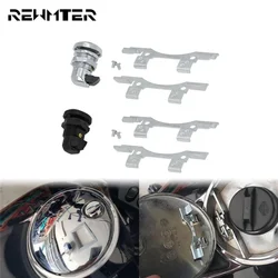 1xMotorcycle Fuel Door Latch Push Button Gas Oil Cap Tank For Harley Touring 1992-2022 Street Road GlideTour Electra Glide FLHX