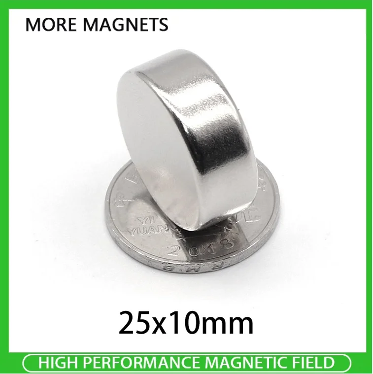 1/2/5/10PCS 25x10 mm Strong Round Magnets N35 Neodymium Magnets 25x10mm Thick Disc Powerful Strong Magnetic Magnets 25*10