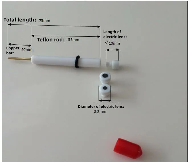 Dismantling of 3mm detachable glass carbon electrode electron microscope dual-purpose thread