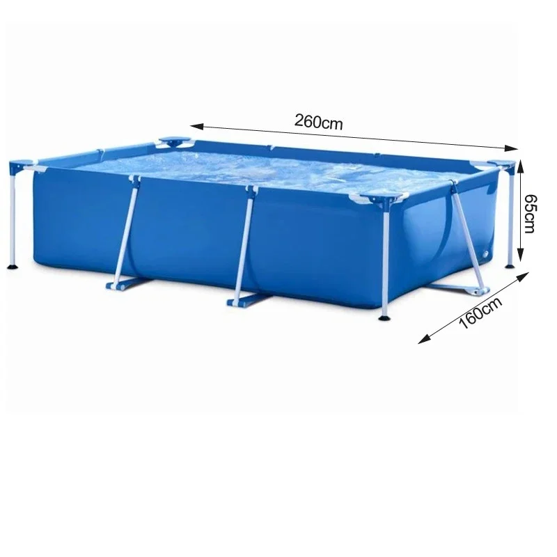 Rectangular Metal Frame 260 160 65 cm INTEX Above Ground Pool Frame Summer Swimming Water Piscina