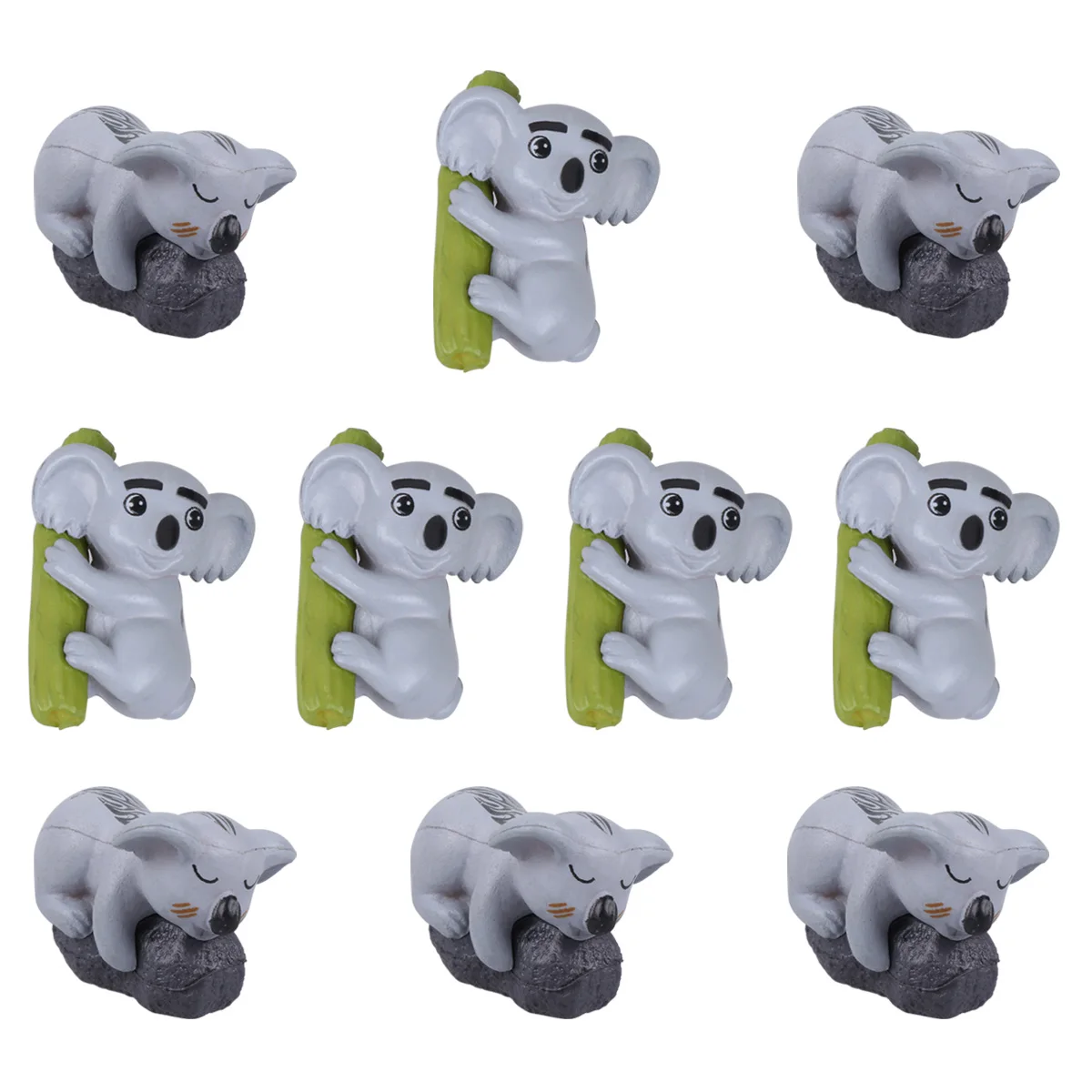 

10pcs Coala Miniatures Creative Micro Landscape Decorations For Mini Garden Desktop Ornament Plastic Crafts Adorable Design