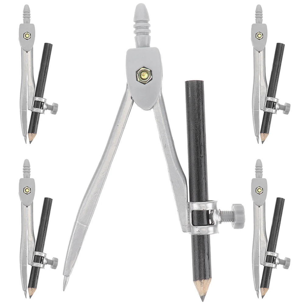 5Pcs Reusable Drawing Compass Set for Art Drafting Geometry Precision Circle Drawing Tool for Students and Professionals