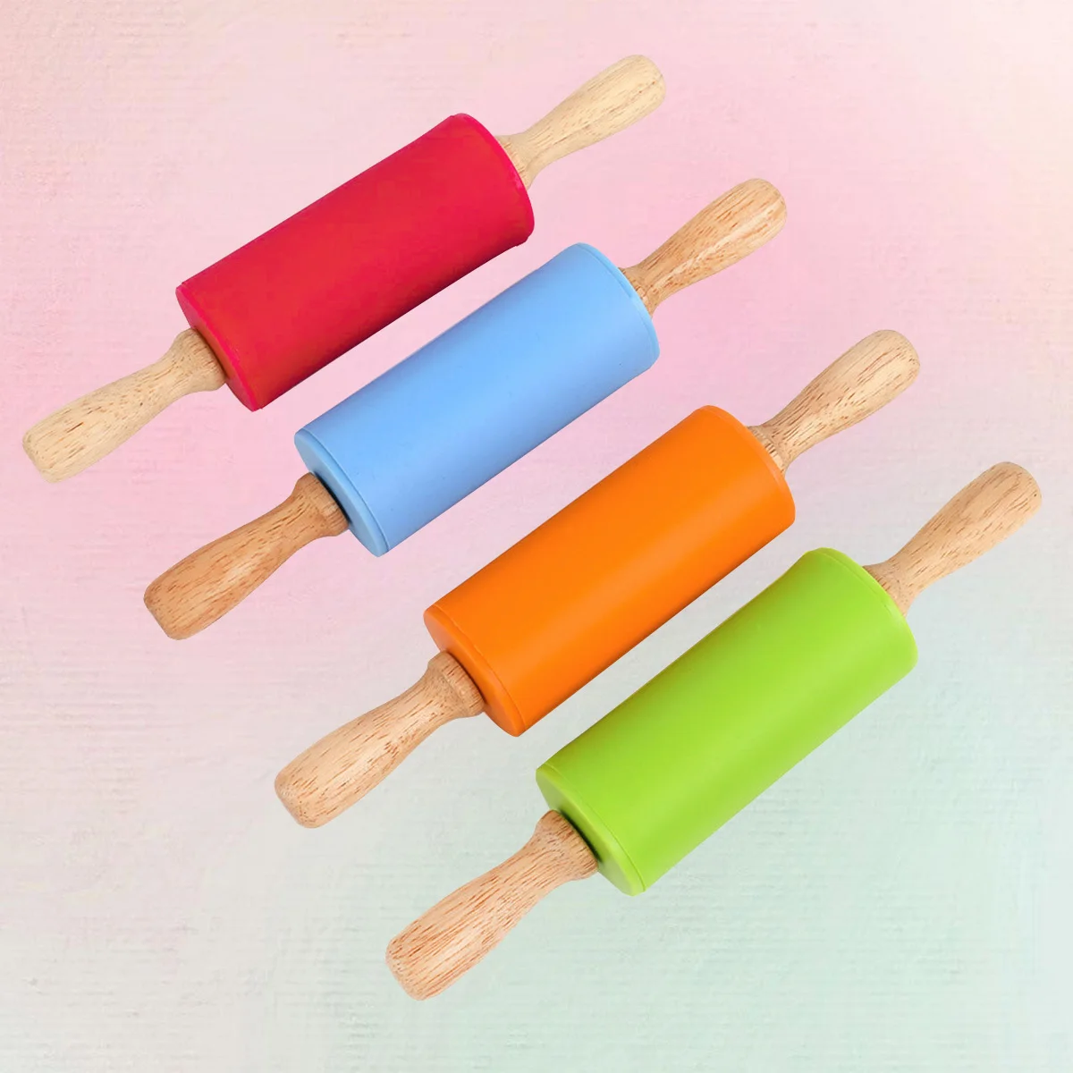 22.5 سنتيمتر شوبك سيليكون سطح الخشب مقبض غير عصا الخبز أداة ل البيتزا العجين المعجنات المطبخ استخدام هلام السيليكا المتداول قضيب #5