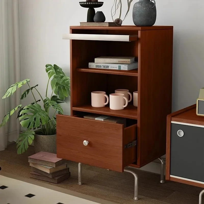Nordic small side cabinet, Japanese vertical cabinet, TV sofa, storage bookcase