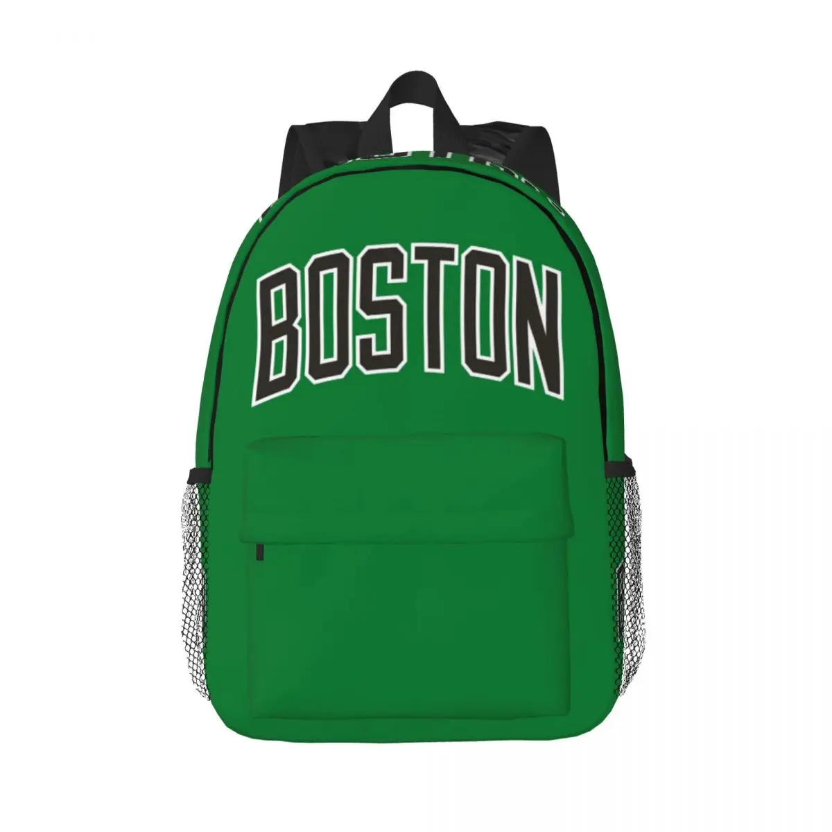 Green-Boston Team New Fashionable Pattern School Bag Print Lightweight Backpack 15inch