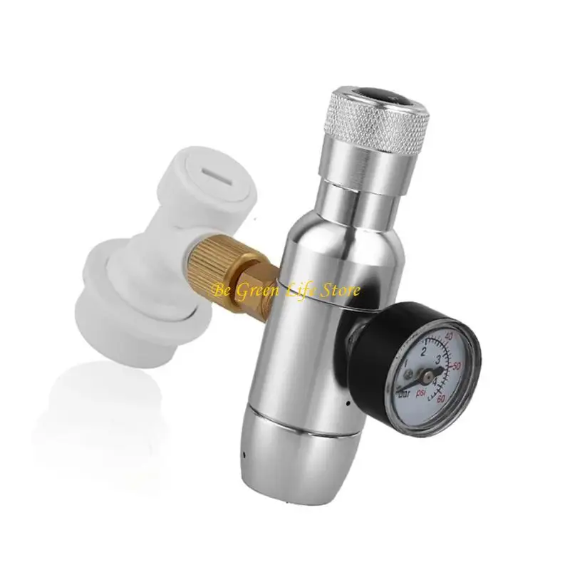 منظم غاز ثاني أكسيد الكربون M7DF 3/8 بوصة 0-60PSI مع منظم غاز البناء المعدني مناسب لعشاق تخمير المنزل الحاضرين