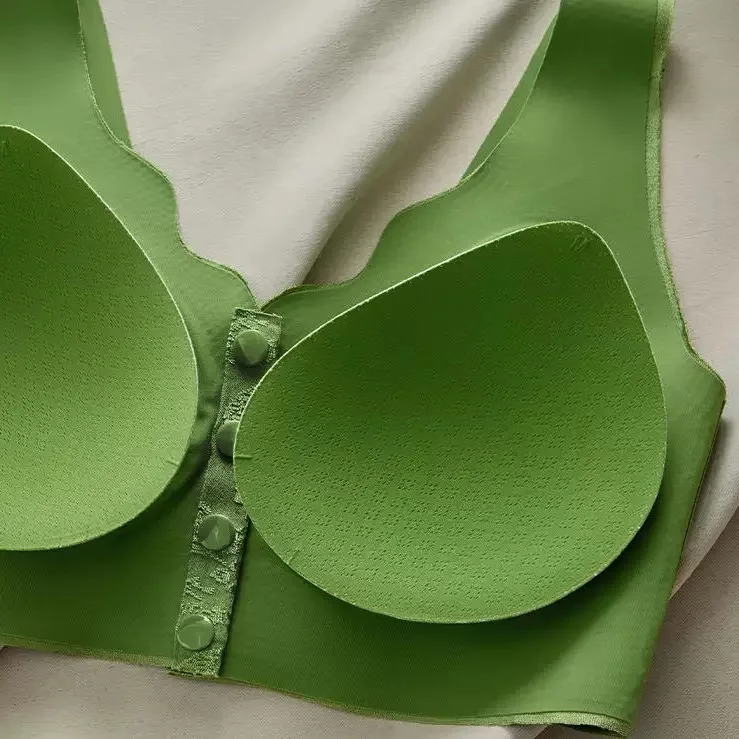 Comfortable Daisy Bras for Older Women Breathable Convenient Front Close Button Cotton Bras No Underwire Plus Size