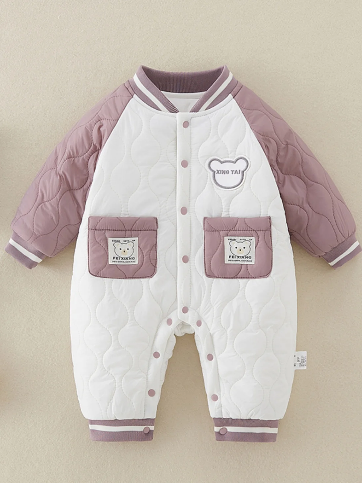 

Детский комплект: тонкое хлопковое пальто для осени и зимы, теплая одежда с плюшевой подкладкой для мальчиков и девочек, милый модный утепленный костюм