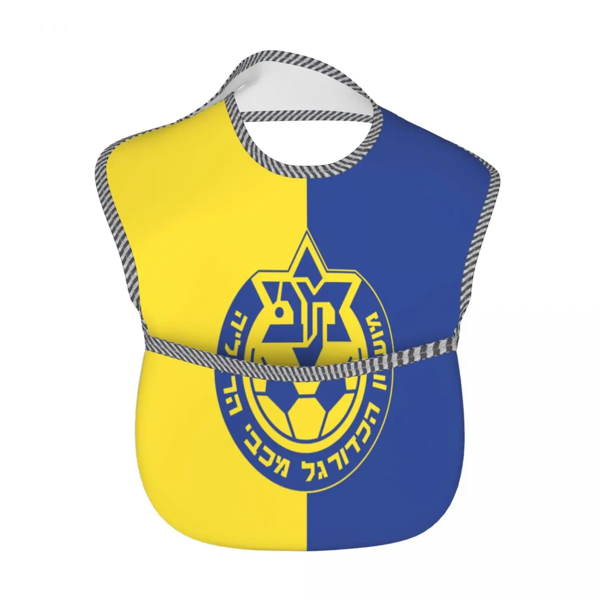 Bib de tecido impermeável para comer, Baby Boy ou Girl Bibs, Maccabi Herzeliya, Bib ajustável para criança