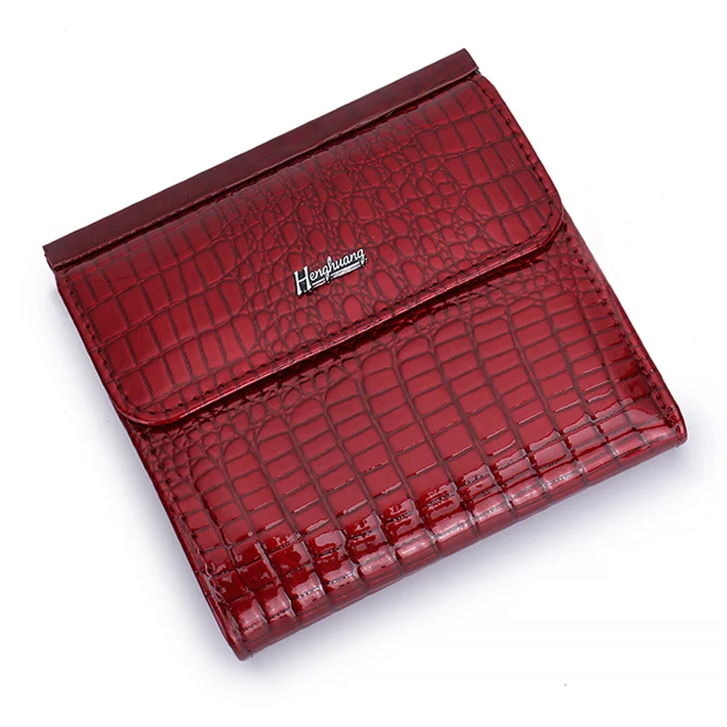 mini-genuine-leather-short-wallet-–-multi-card-slots-coin-pocket-shiny-patent-finish