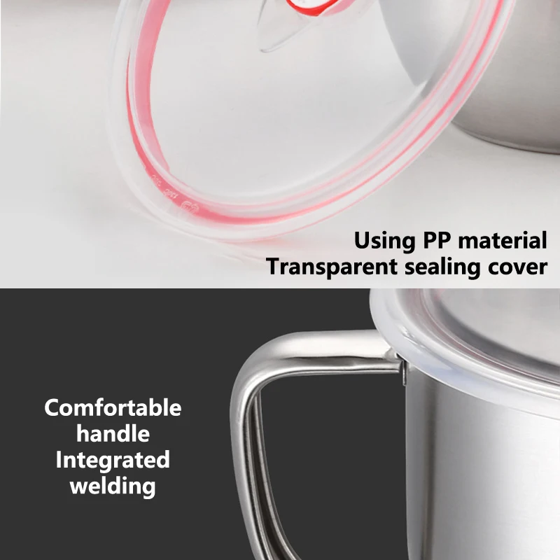 Fat Separator With Lid And Dual Spout Design, Stainless Steel Gravy And Sauce Strainer For Broth, Soup, Stew, Cool Touch Handle