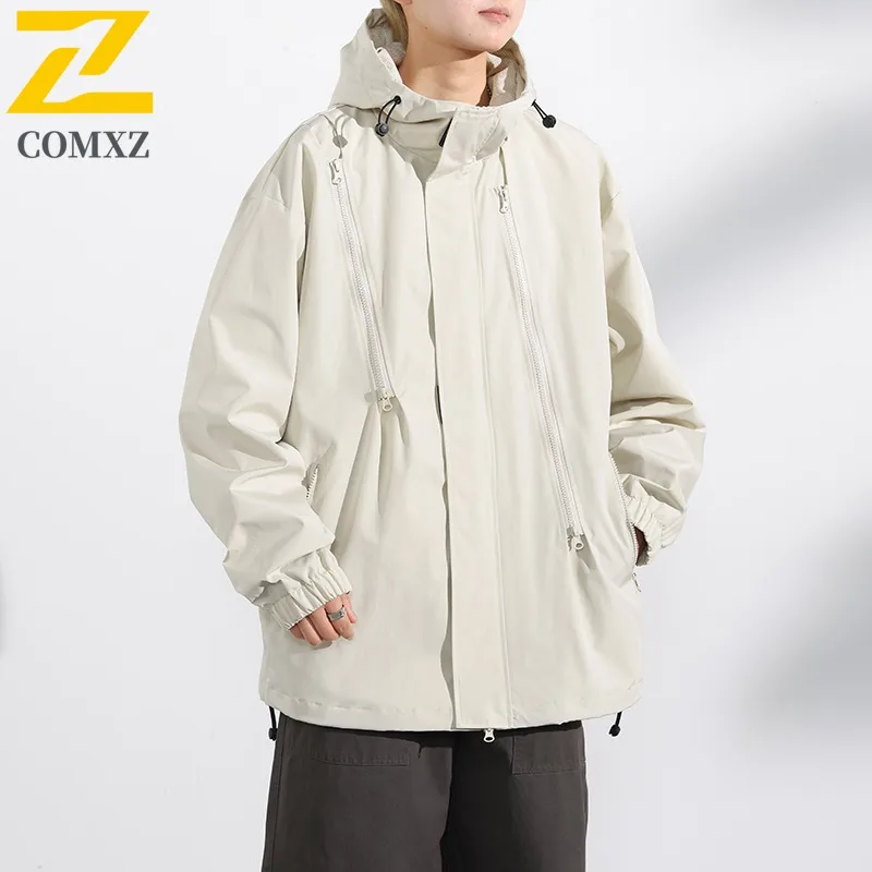 سترة EiAO الرجالية المقاومة للماء والرياح التكتيكية - معطف المشي لمسافات طويلة في الهواء الطلق للتخييم والصيد على طراز ملابس الشارع الحضرية سترة ساخنة #4