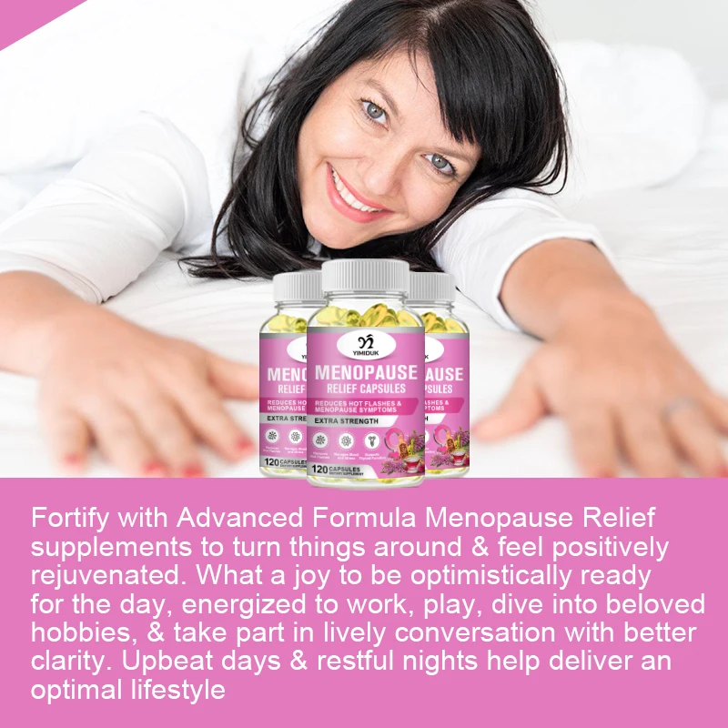 Menopause Relief Capsules Motherwort Balance Endocrine for Night Sweats & Mood Swing Menopause Discomfort