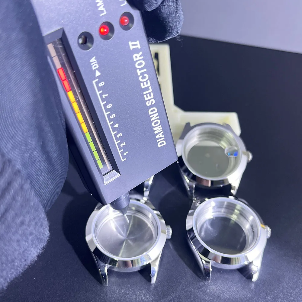 39 мм модный полированный корпус из нержавеющей стали, ремешок с сапфировым стеклом, подходит для nh35, механизм nh36, 28,5 мм, циферблат, аксессуары для часов