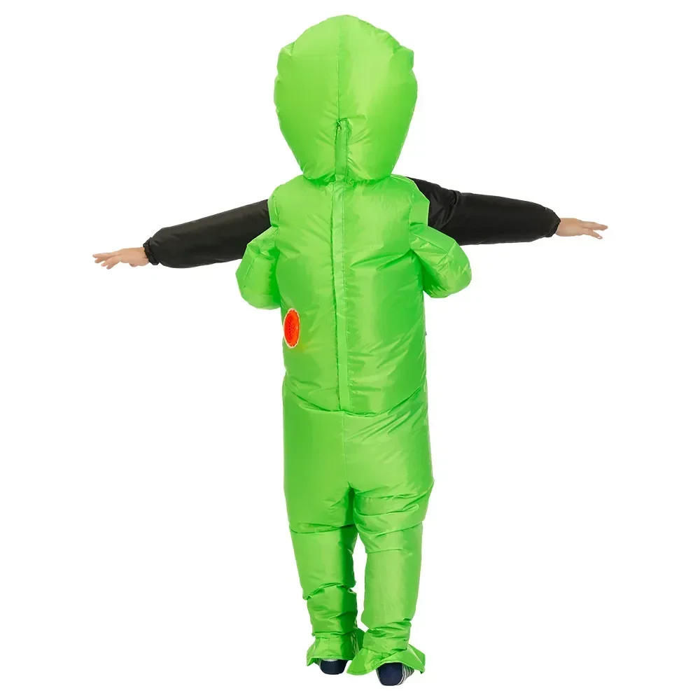 Bambini adulto verde ET alieno Costume gonfiabile Anime abiti vestito mascotte festa di Halloween costumi Cosplay per uomo donna ragazzi ragazze