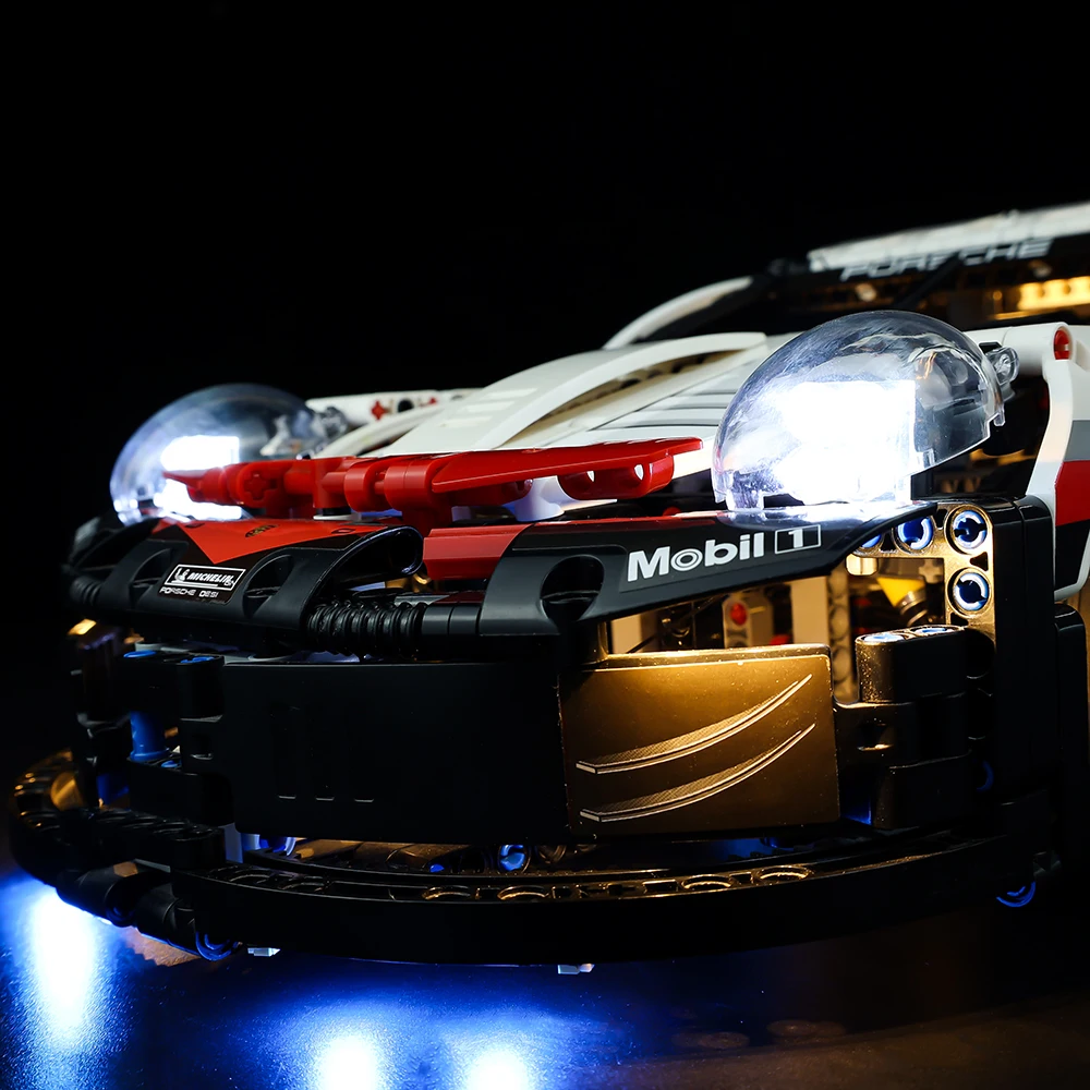 Not Included Car Led Light compatible with Technic 911 RSR Race Vehicle 42096 Building Blocks Bricks DIY Lamp Toys