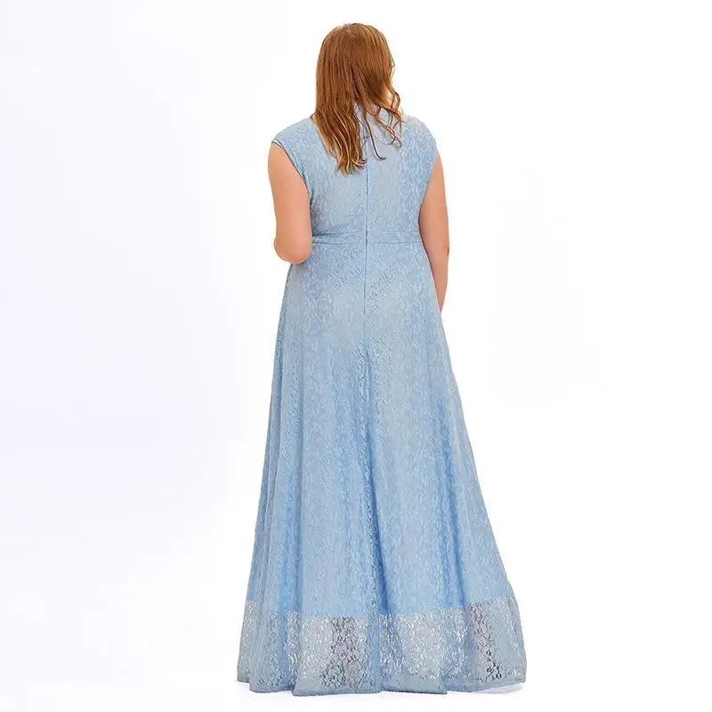 Vestidos de casamento de renda fina para mulheres, plus size, elegante e sexy, temperamento feminino, vestidos de noite leves, tamanho grande, novo, 2024