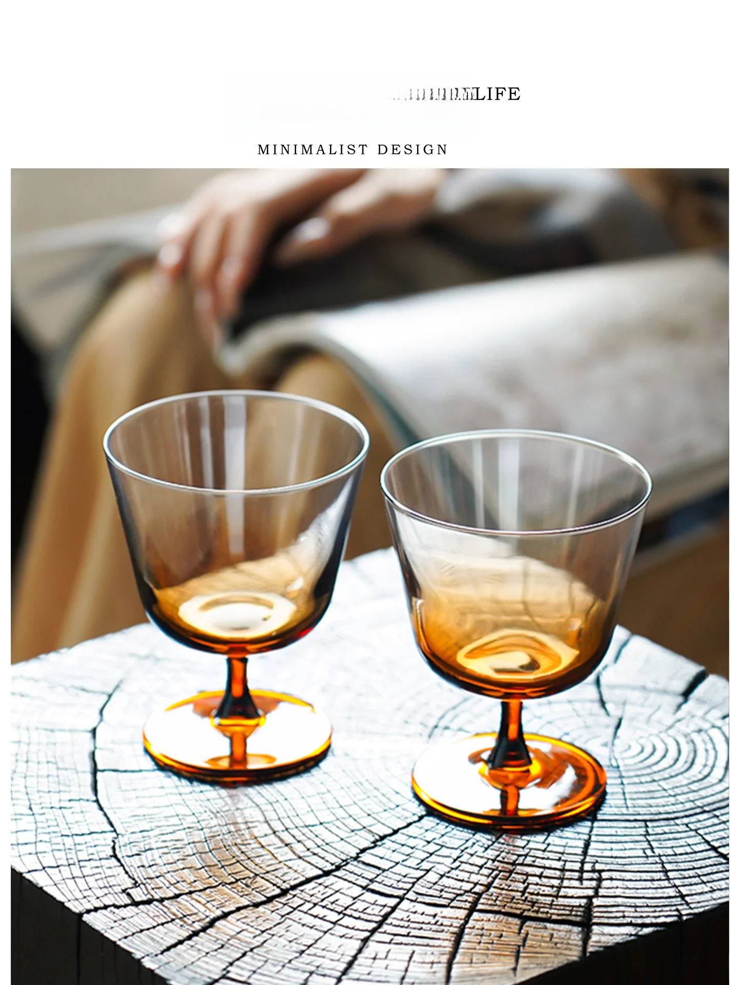 

Classical High Foot Glass Cocktail Cup Tlife Bar Accessories Bubble Water Wide Mouth Vintage Nordic Style Ordinary Glass Cup