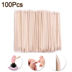 50/100Pcs Wood Orange Sticks for Cuticle Pusher Design Nail Gel Polish Drawing Manicure Pedicure Care Supplies Nail Art Tools