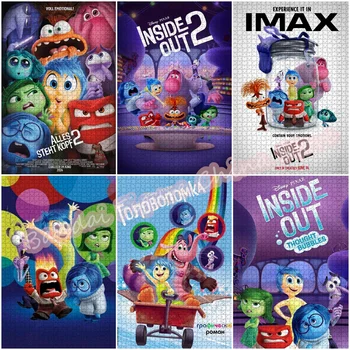 Disney Pixar Movie Inside Out Puzzle 300/500/1000 Pezzi Catoon Anime Fai da Te Assemblaggio Puzzle per Bambini Giochi di Famiglia Regali